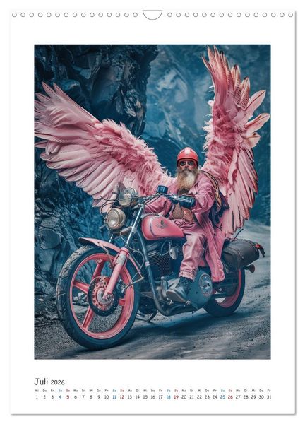Produktbild: Freiheit auf zwei R&auml;dern - Die Abenteuer der Angel-Biker (Wandkalender 2026 DIN A3 hoch), CALVENDO Monatskalender