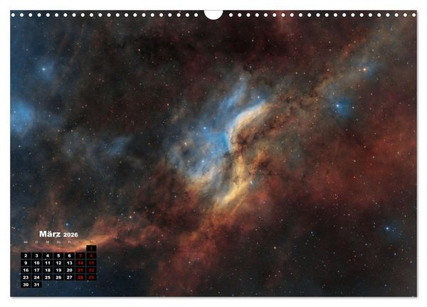 Produktbild: InfinityAstro - die Unendlichkeit im Bild - Astrofotos von Roland Schliessus (Wandkalender 2026 DIN A3 quer), CALVENDO Monatskalender