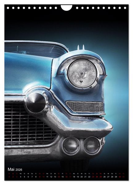 Produktbild: Amerikanische Autos aus den Jahren 1957 bis 1976 Frontansichten (Wandkalender 2026 DIN A4 hoch), CALVENDO Monatskalender