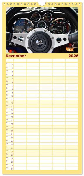 Produktbild: Familienplaner 2026 - Renault Alpine A110 mit 5 Spalten (Wandkalender, 21 x 45 cm) CALVENDO