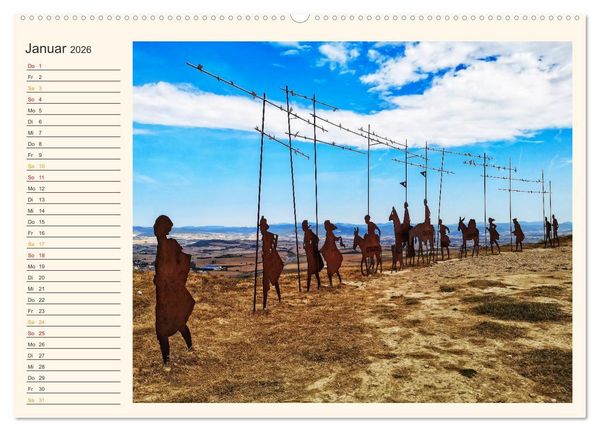 Produktbild: Buen Camino - Pilgerreise auf dem Jakobsweg - Camino Franc&eacute;s (hochwertiger Premium Wandkalender 2026 DIN A2 quer), Kunstdruck in Hochglanz