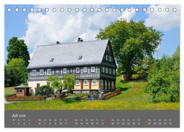 Produktbild: Umgebindeh&auml;user in der Oberlausitz (Tischkalender 2026 DIN A5 quer), CALVENDO Monatskalender