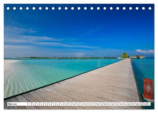 Produktbild: Reif f&uuml;r die S&uuml;dsee. Reise von Fidschi bis Bora Bora (Tischkalender 2026 DIN A5 quer), CALVENDO Monatskalender