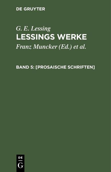 Produktbild: [Prosaische Schriften]