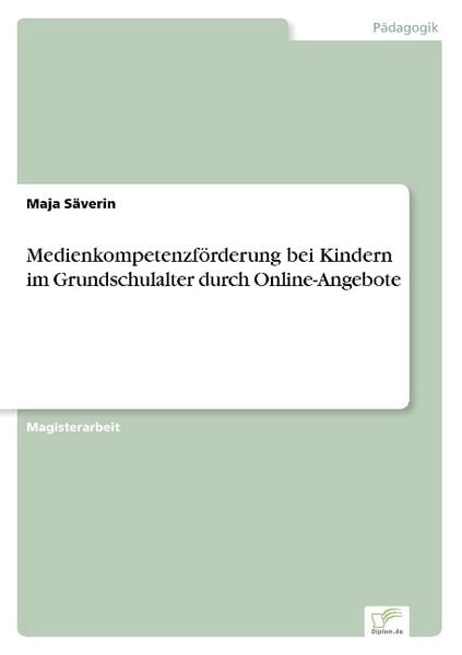 'Medienkompetenzförderung Bei Kindern Im Grundschulalter Durch Online ...