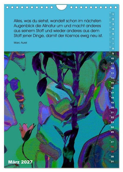 Produktbild: Philosophische Inspirationen Wandkalender 2027 (Wandkalender 2027 DIN A4 hoch), CALVENDO Monatskalender