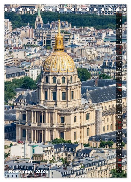 Produktbild: PARIS Stadtspaziergang (Tischkalender 2026 DIN A5 hoch), CALVENDO Monatskalender