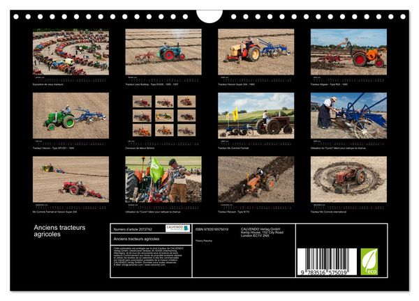 Produktbild: Anciens tracteurs agricoles (Calendrier mural 2026 DIN A4 vertical), CALVENDO calendrier mensuel