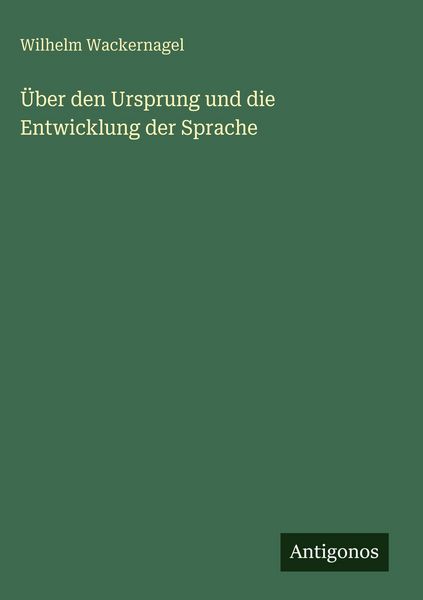 Produktbild: &Uuml;ber den Ursprung und die Entwicklung der Sprache