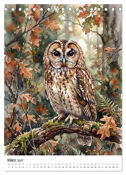 Produktbild: Begegnungen im Wald (Tischkalender 2027 DIN A5 hoch), CALVENDO Monatskalender