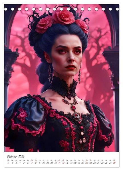 Produktbild: Frauen der Finsternis (Tischkalender 2026 DIN A5 hoch), CALVENDO Monatskalender