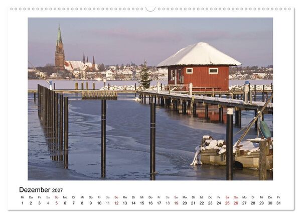 Produktbild: Schleswig und die Schlei - von Schloss Gottorf bis Schleim&uuml;nde (Wandkalender 2027 DIN A2 quer), CALVENDO Monatskalender