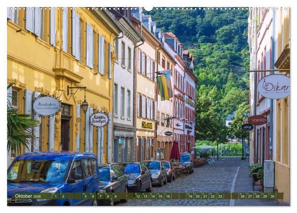 Produktbild: Heidelberger Neckarzauber (hochwertiger Premium Wandkalender 2026 DIN A2 quer), Kunstdruck in Hochglanz