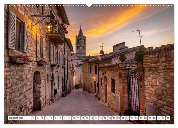 Produktbild: Assisi - Mittelalterliches Herz Italiens (Wandkalender 2026 DIN A2 quer), CALVENDO Monatskalender