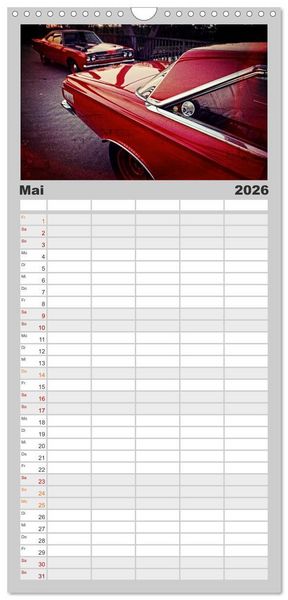 Produktbild: Familienplaner 2026 - US-Muscle-Cars - Plymouth mit 5 Spalten (Wandkalender, 21 x 45 cm) CALVENDO