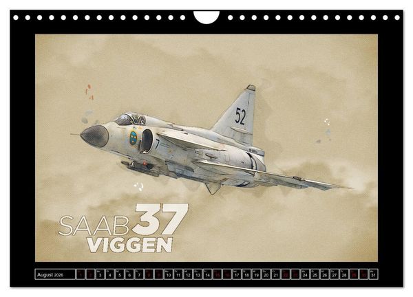 Produktbild: Aero Action Art - Luftfahrt Kunst (Wandkalender 2026 DIN A4 quer), CALVENDO Monatskalender