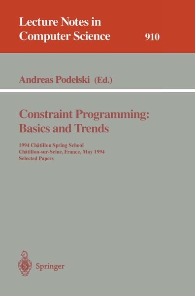 Produktbild: Constraint Programming: Basics and Trends