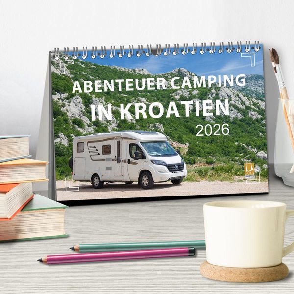 Produktbild: Abenteuer Camping in Kroatien (Tischkalender 2026 DIN A5 quer), CALVENDO Monatskalender
