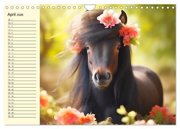 Produktbild: Kleine Pferde. Mini-Ponys zum verlieben (Wandkalender 2026 DIN A4 quer), CALVENDO Monatskalender
