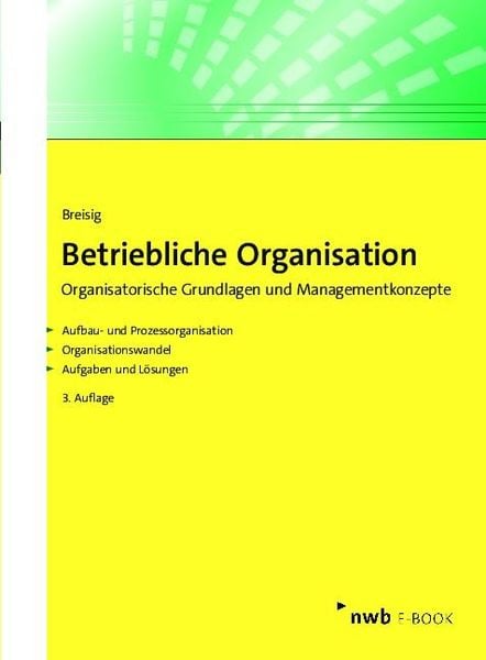 Produktbild: Betriebliche Organisation