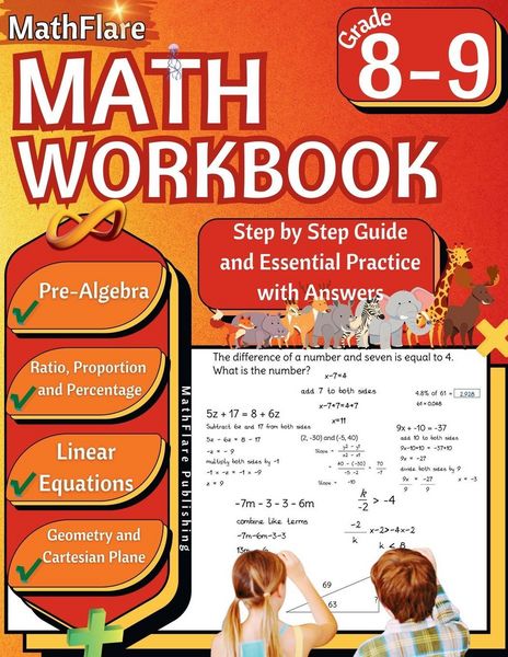 Produktbild: MathFlare - Math Workbook 8th and 9th Grade