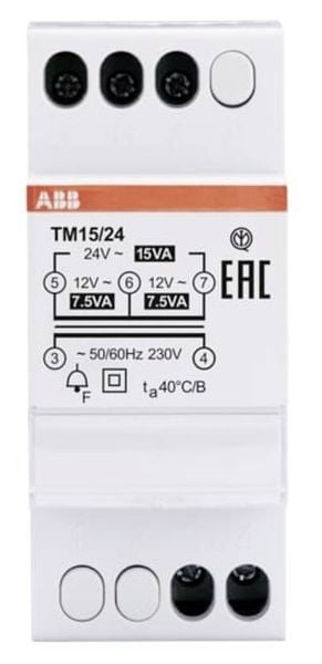 Produktbild: ABB 2CSM228745R0802 Klingeltransformator 12 V, 24V 1.25A