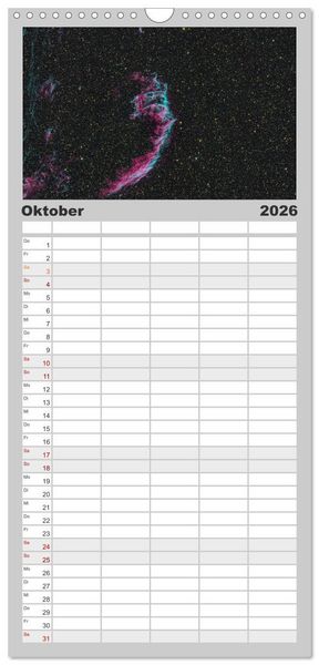 Produktbild: Familienplaner 2026 - Wunder der Milchstra&szlig;e mit 5 Spalten (Wandkalender, 21 x 45 cm) CALVENDO