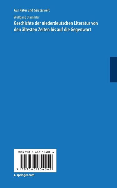 Produktbild: Geschichte der niederdeutschen Literatur von den &auml;ltesten Zeiten bis auf die Gegenwart