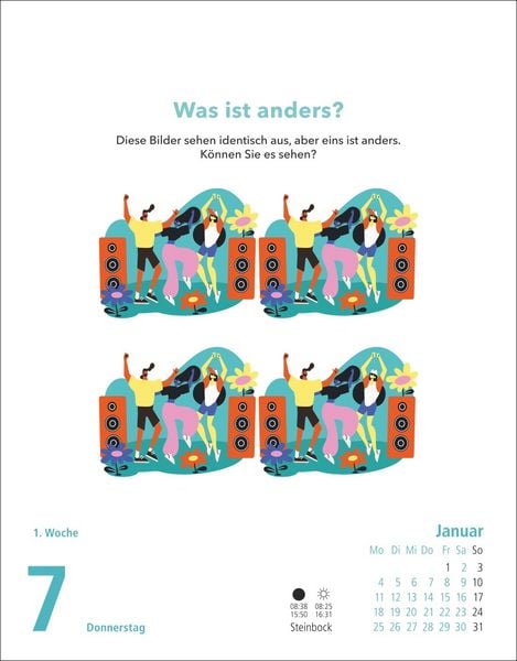 Produktbild: Stefan Heine Gehirnjogging Tagesabrei&szlig;kalender 2027