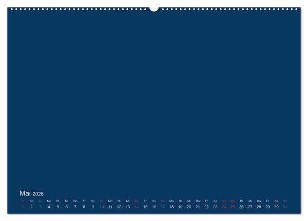 Produktbild: Bastelkalender - Dunkelblau (Wandkalender 2026 DIN A2 quer), CALVENDO Monatskalender