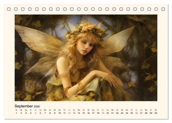 Produktbild: Feenglanz (Tischkalender 2026 DIN A5 quer), CALVENDO Monatskalender