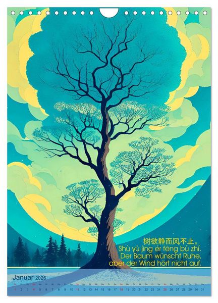 Produktbild: Chinesische Weisheiten. Zhonggu&oacute; zh&igrave;hu&igrave; (Wandkalender 2026 DIN A4 hoch), CALVENDO Monatskalender