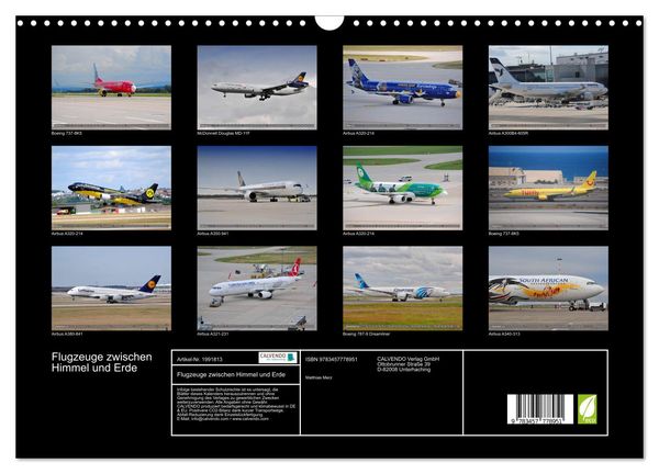 Produktbild: Flugzeuge zwischen Himmel und Erde (Wandkalender 2026 DIN A3 quer), CALVENDO Monatskalender