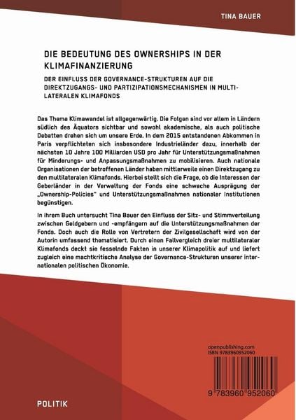 Produktbild: Die Bedeutung des Ownerships in der Klimafinanzierung