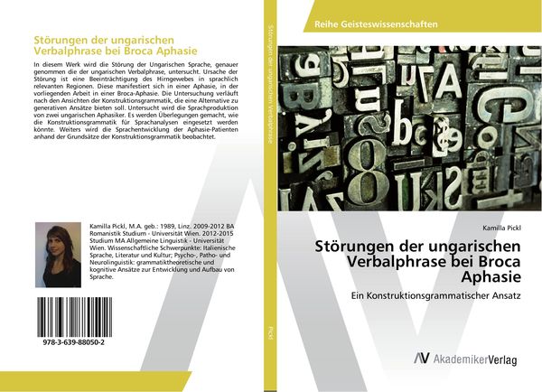 Produktbild: St&ouml;rungen der ungarischen Verbalphrase bei Broca Aphasie