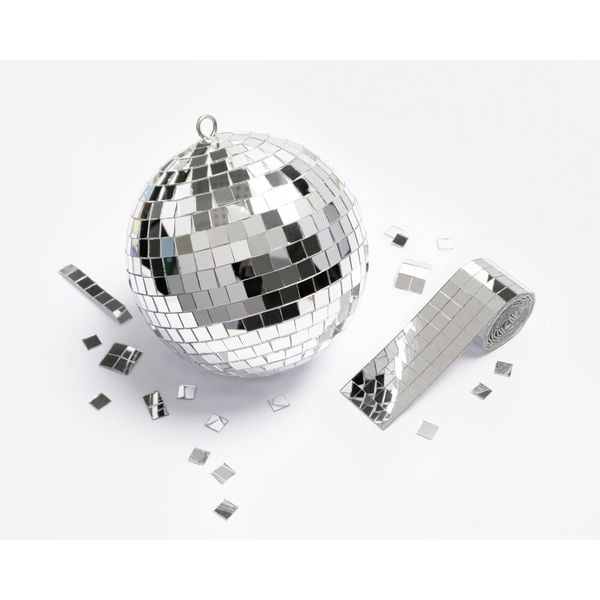 Produktbild: Folia Spiegelsteine Mirror Tile Rolls Size M 10x10mm 2 Rollen 4cmx1m