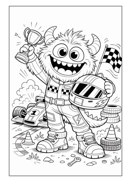 Produktbild: Monster Malbuch f&uuml;r Kinder ab 6 Jahren mit 50 sch&ouml;nen Ausmalmotiven