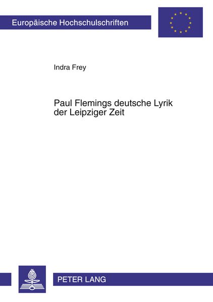 Produktbild: Paul Flemings deutsche Lyrik der Leipziger Zeit