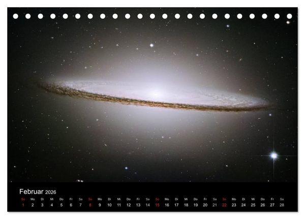 Produktbild: Der Weltraum. Spektakul&auml;re Gasnebel und Galaxien (Tischkalender 2026 DIN A5 quer), CALVENDO Monatskalender