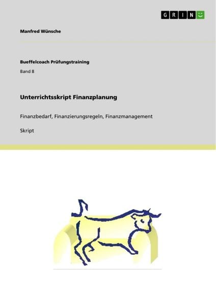 Produktbild: Unterrichtsskript Finanzplanung