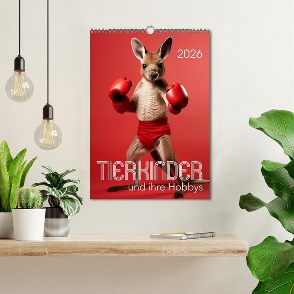 Produktbild: Tierkinder und ihre Hobbys (Wandkalender 2026 DIN A3 hoch), CALVENDO Monatskalender