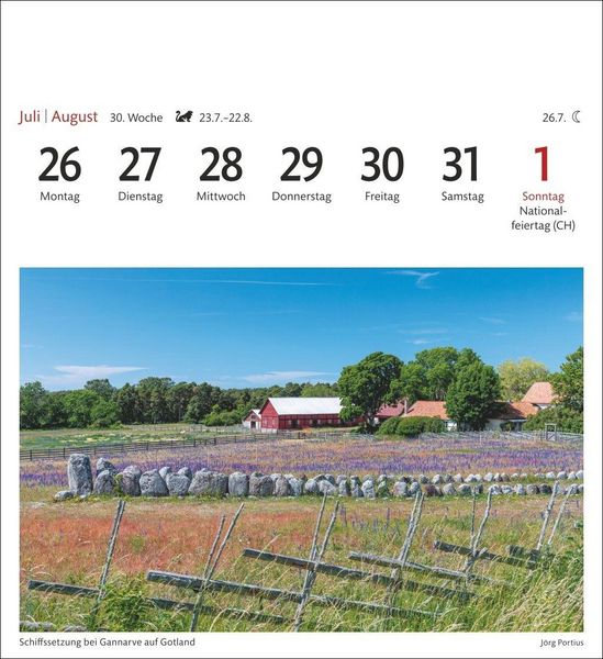 Produktbild: Schweden Sehnsuchtskalender 2027 - Wochenkalender mit 53 Postkarten