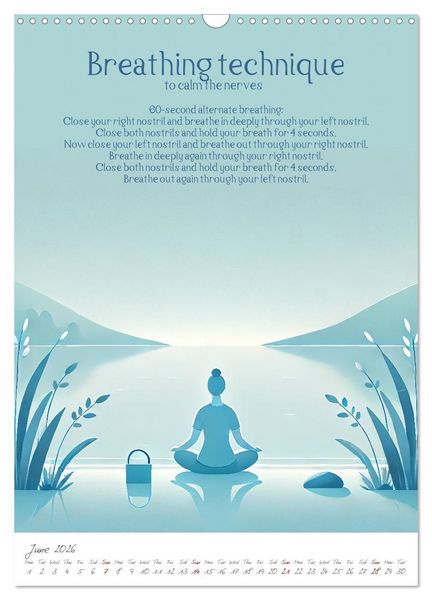 Produktbild: The anti-stress path - Monthly inspirations for more balance (Wall Calendar 2026 DIN A3 portrait), CALVENDO 12 Month Wall Calendar