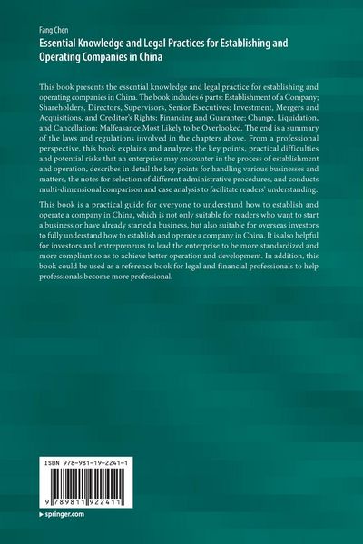 Produktbild: Essential Knowledge and Legal Practices for Establishing and Operating Companies in China