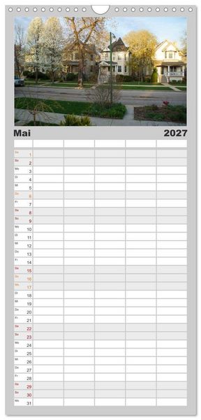Produktbild: Familienplaner 2027 - beeindruckendes Chicago mit 5 Spalten (Wandkalender, 21 x 45 cm) CALVENDO