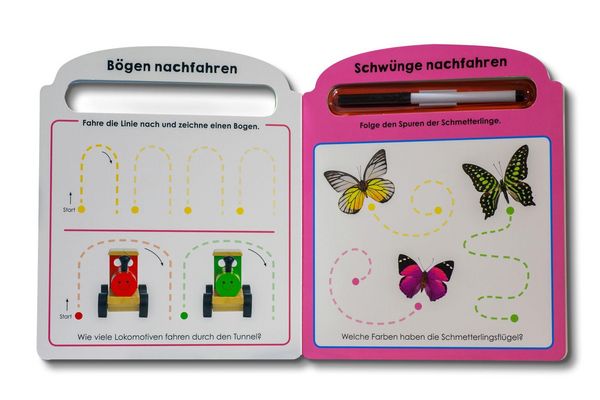 Produktbild: Gl&uuml;cksfisch: Mein erstes Schreib-und Wegwisch-Buch: Schwung&uuml;bungen