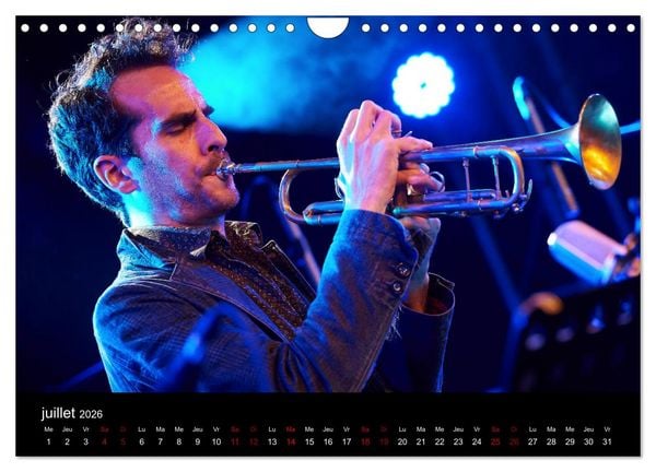 Produktbild: Jazz Trompettes (Calendrier mural 2026 DIN A4 vertical), CALVENDO calendrier mensuel