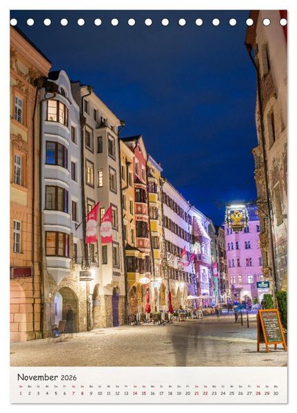 Produktbild: Innsbruck - Zwischen Gassen und Geschichte (Tischkalender 2026 DIN A5 hoch), CALVENDO Monatskalender