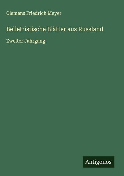 Produktbild: Belletristische Bl&auml;tter aus Russland