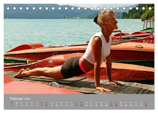 Produktbild: Yoga &ndash; Harmonie am Walchensee (Tischkalender 2026 DIN A5 quer), CALVENDO Monatskalender